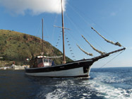 Panaria sailing at the aeolian Islands